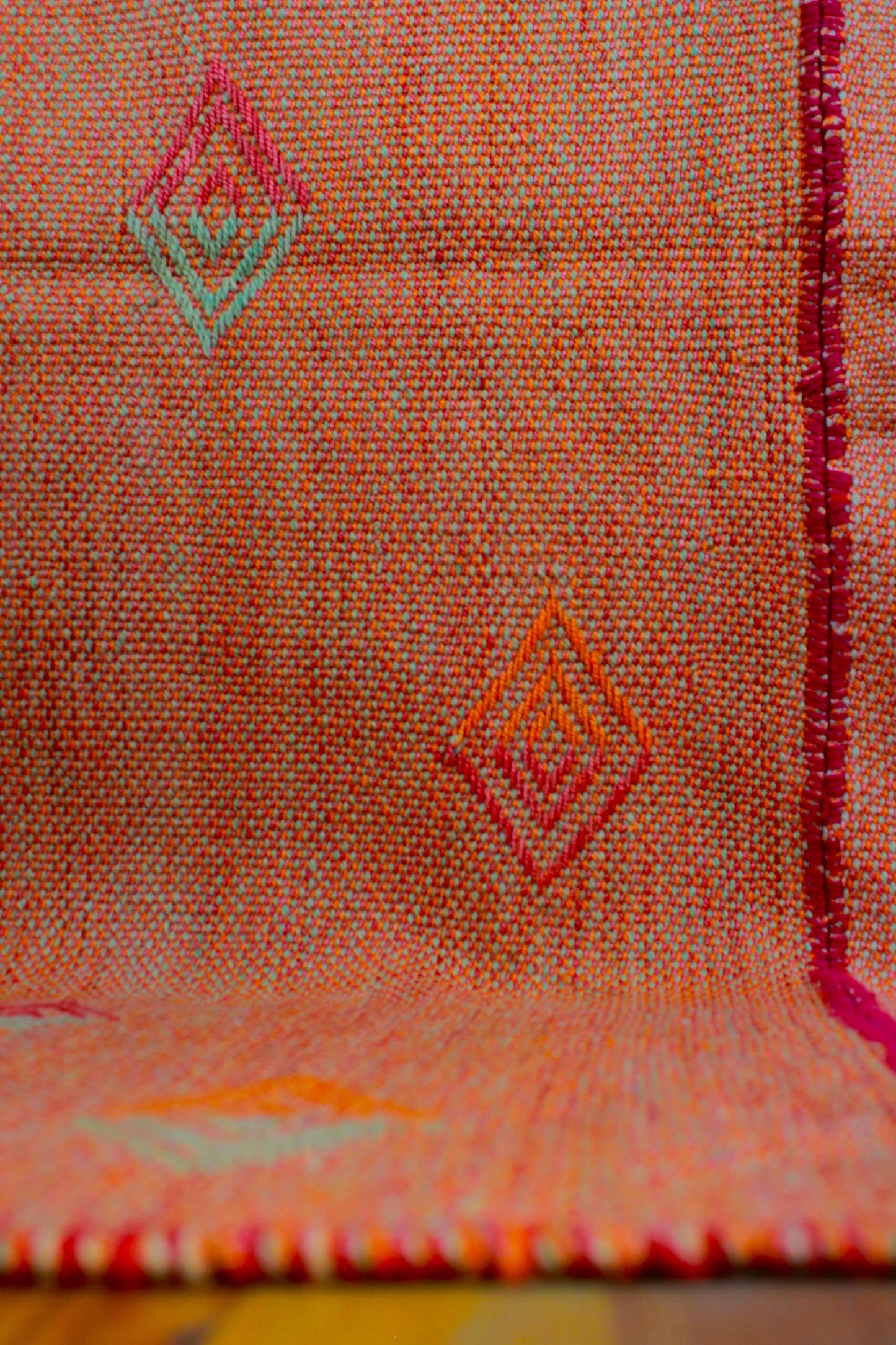 Vintage Frazada-Teppich "Naranja" 143x170