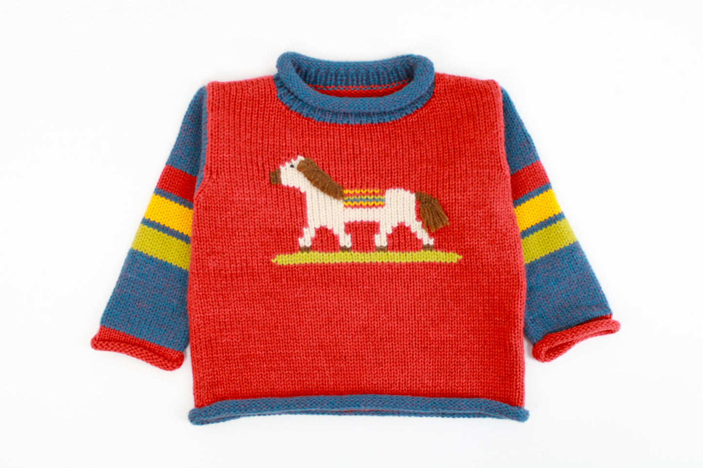 Kinderpullover Gr. 92/97 aus Alpaka handgemacht in Peru Strickpulli Pullover Kleinkind Wollpullover Winter Geschenk Weihnachten Geburtstag