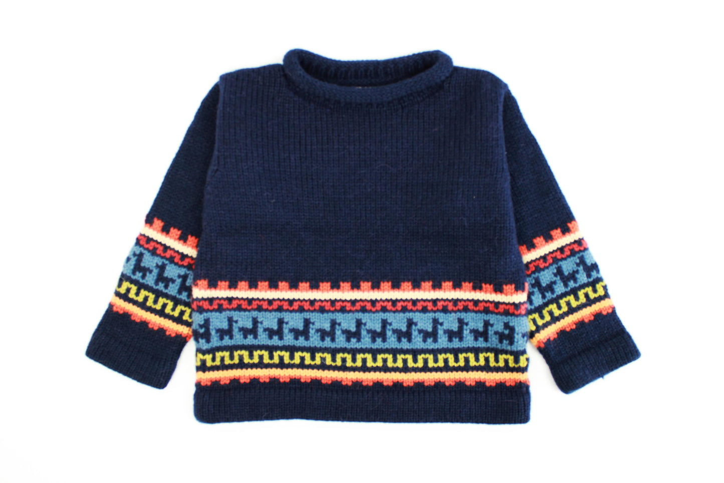 Kinderpullover 110/115 aus Alpaka handgemacht in Peru Strickpullover Herbst warm Pullover Wolle Weihnachten Geschenk Geburtstag Kindermode