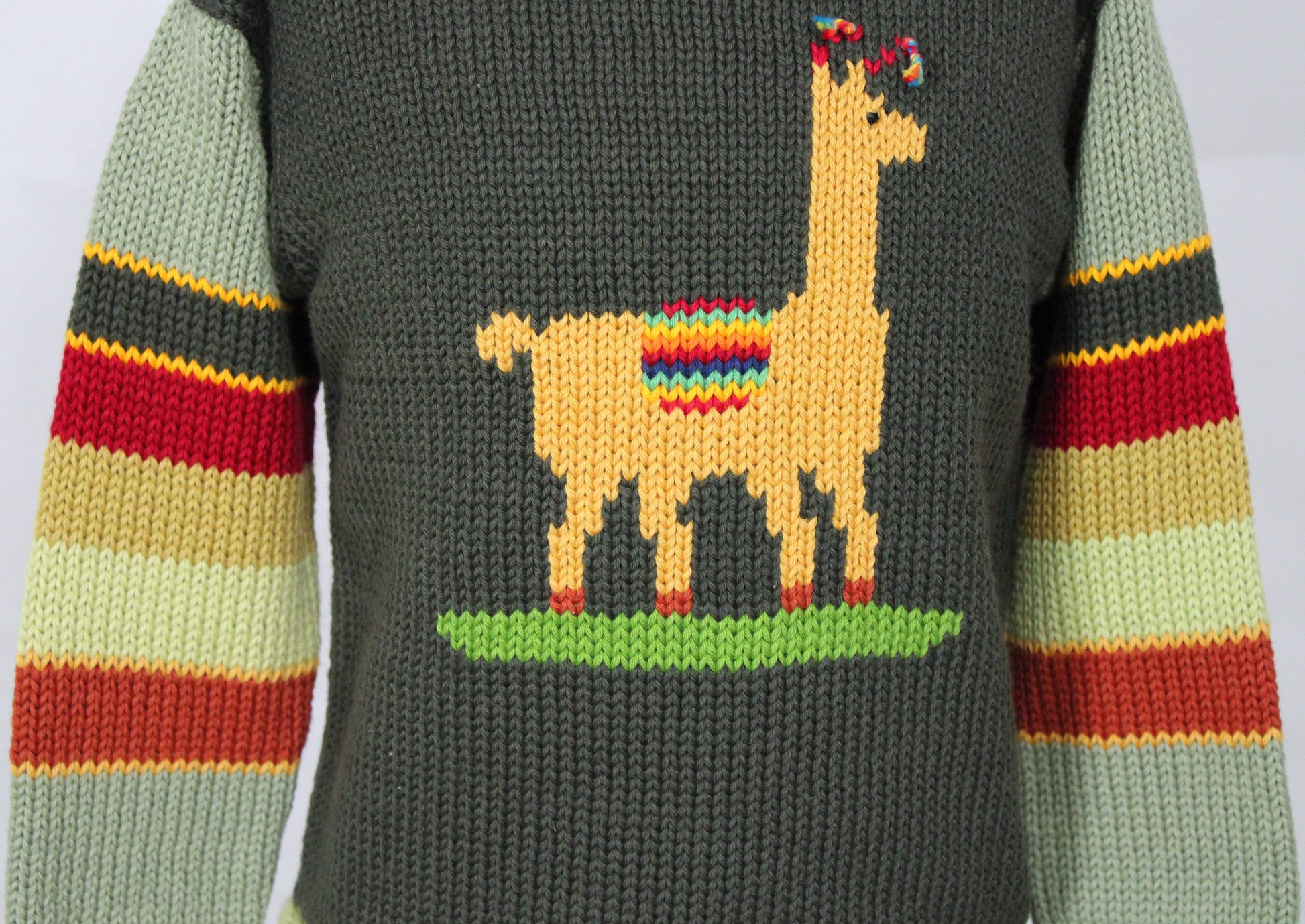 Kinderpullover 110/115 100% Baumwolle Strickpullover warm Wollpullover Winterpullover Geburtstag handgemacht Peru Ostergeschenk Kind