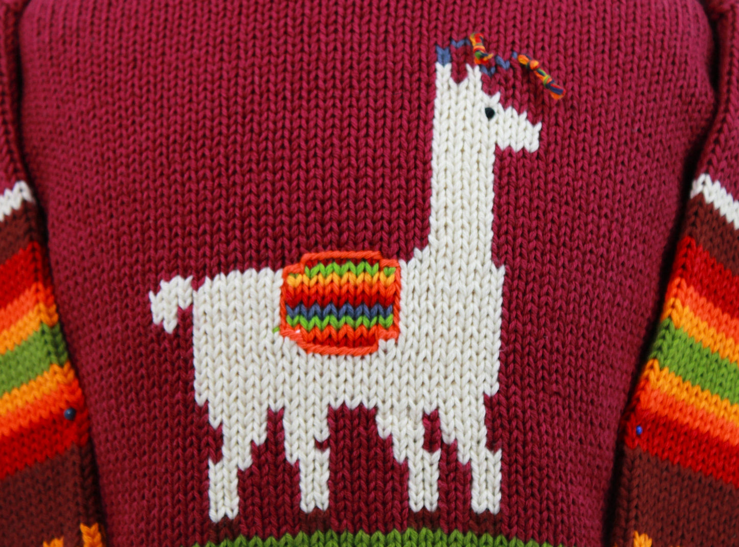 Kinderpullover 110/115 100% Baumwolle Strickpullover warm Wollpullover Winterpullover Geburtstag handgemacht Peru Ostergeschenk Kind